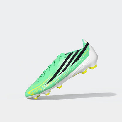 adidas F50 HyperFast League FG Firm Ground Soccer Shoes - Pulse Mint/Night Navy/Solar Lemon