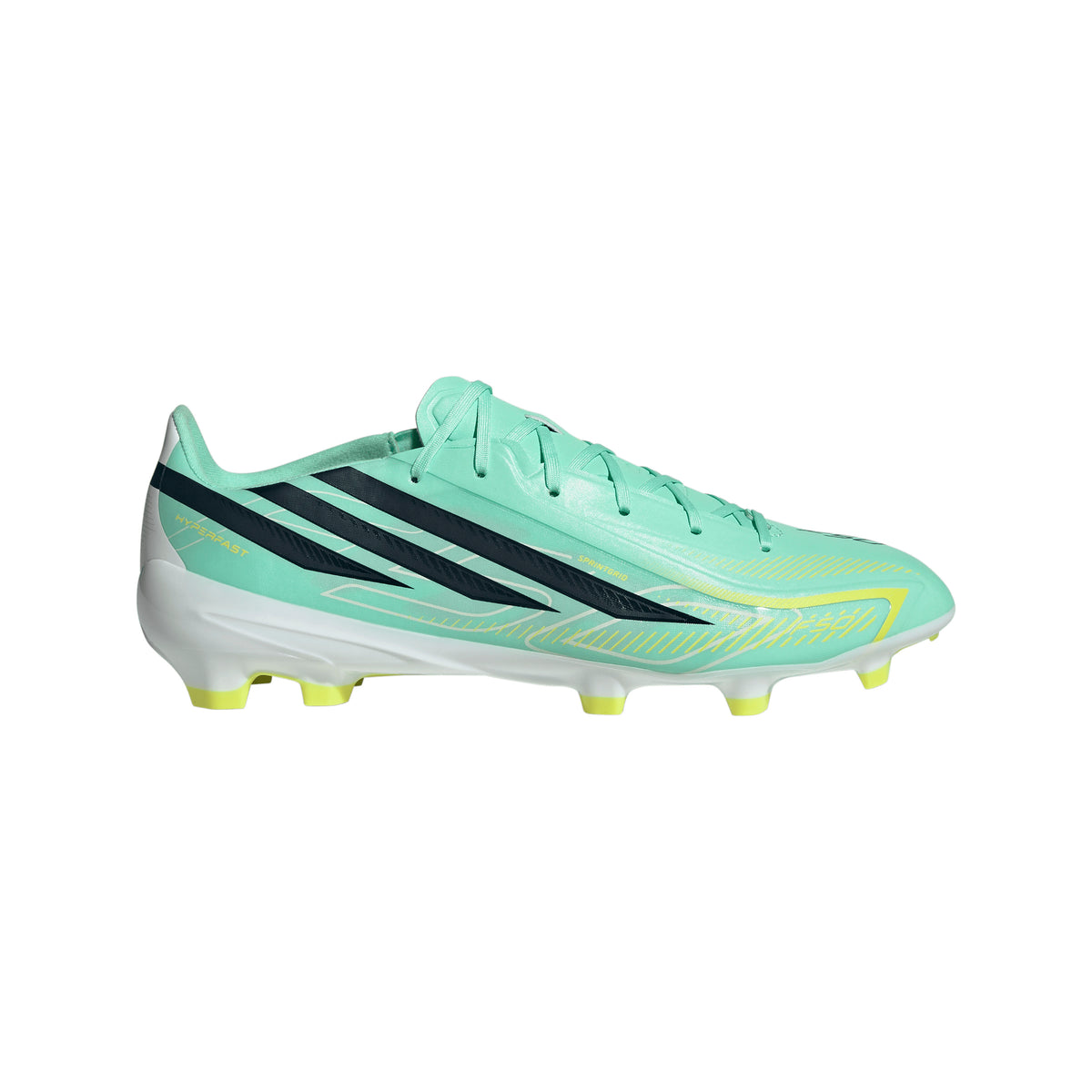 adidas F50 HyperFast League FG Firm Ground Soccer Shoes - Pulse Mint/Night Navy/Solar Lemon