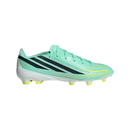 adidas F50 HyperFast League FG Firm Ground Soccer Shoes - Pulse Mint/Night Navy/Solar Lemon