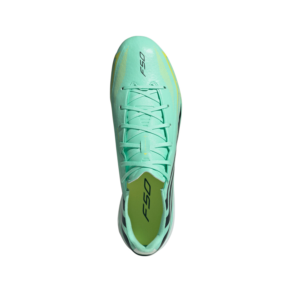 adidas F50 HyperFast League FG Firm Ground Soccer Shoes - Pulse Mint/Night Navy/Solar Lemon