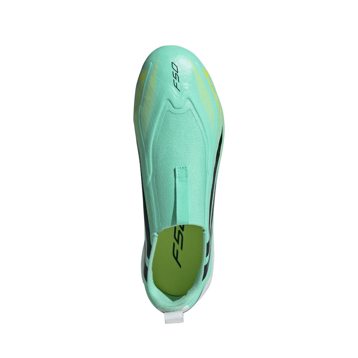 adidas F50 HyperFast League LL Laceless FG Firm Ground Junior - Pulse Mint/ Core Black/ Solar Lemon