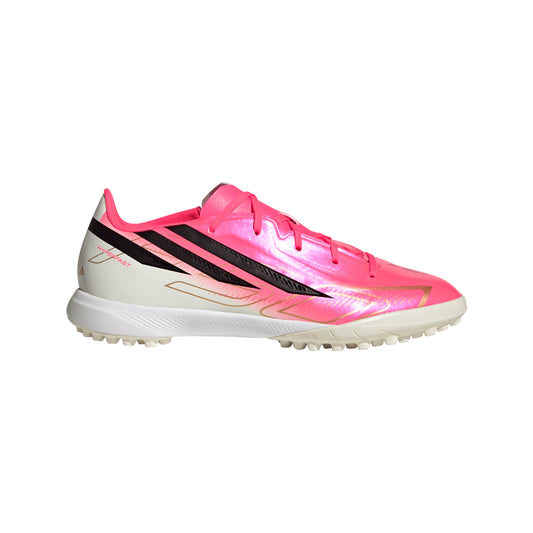 adidas F50 Junior Hyperfast League TF Turf Soccer Shoes -  Solar Turbo / Core Black / Gold Metallic