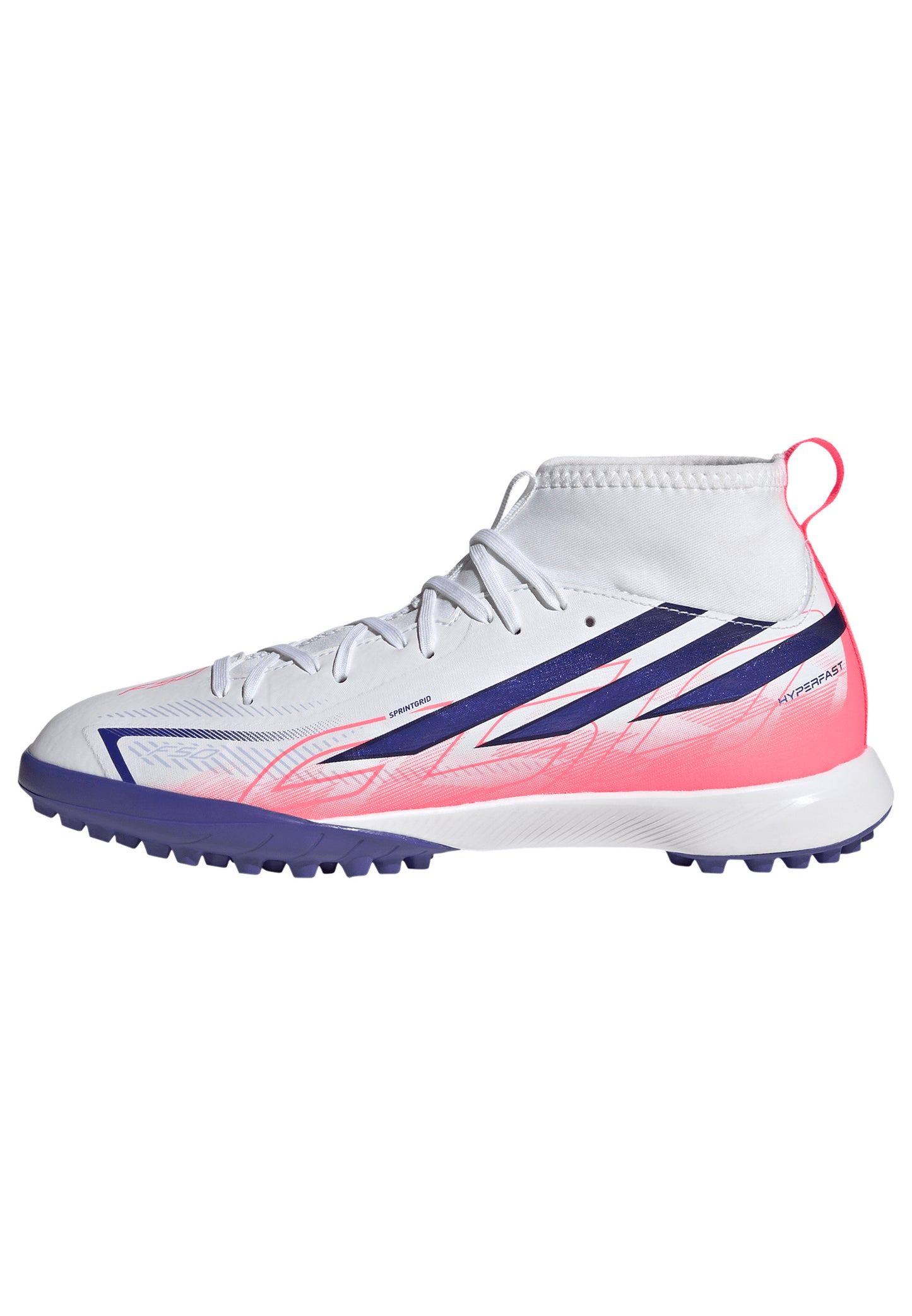adidas F50 HyperFast League MID TF Turf Junior - Ftwr White/Solar Purple/Solar Turbo