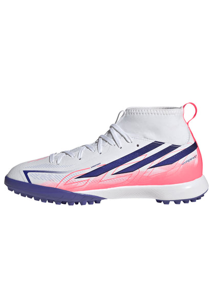 adidas F50 HyperFast League MID TF Turf Junior - Ftwr White/Solar Purple/Solar Turbo