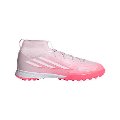 adidas F50 SparkFusion League TF Turf Soccer Shoes Junior - Solar Turbo/Ftwr White/Distilled Pink