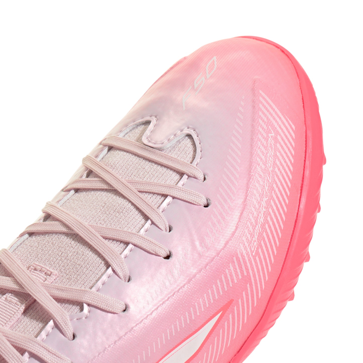 adidas F50 SparkFusion League TF Turf Soccer Shoes Junior - Solar Turbo/Ftwr White/Distilled Pink