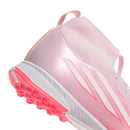 adidas F50 SparkFusion League TF Turf Soccer Shoes Junior - Solar Turbo/Ftwr White/Distilled Pink