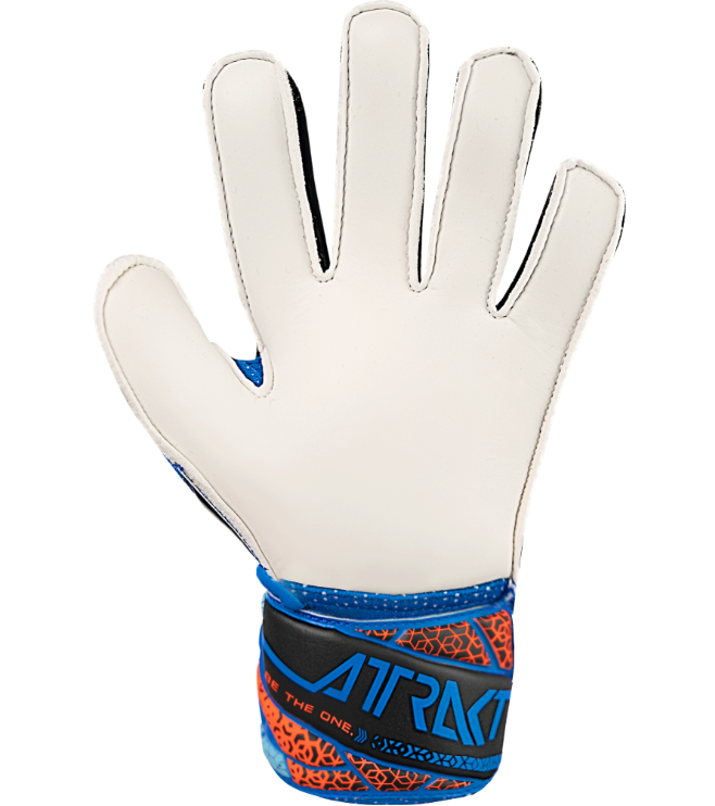 Reusch Attrakt Starter Solid Goalkeeper Gloves - Electric Blue/Shocking Orange