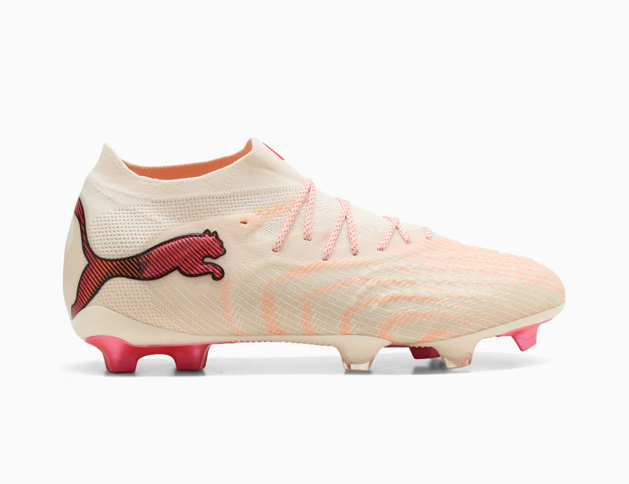 Puma Future 9 Ultimate FG/AG Firm Ground/Artificial Ground- Sugared Almond/ Puma White/ Ultra Red)