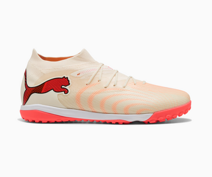 Puma Future 9 Match TF Turf Soccer Shoes - Sugared Almond/ Puma White/ Ultra Red