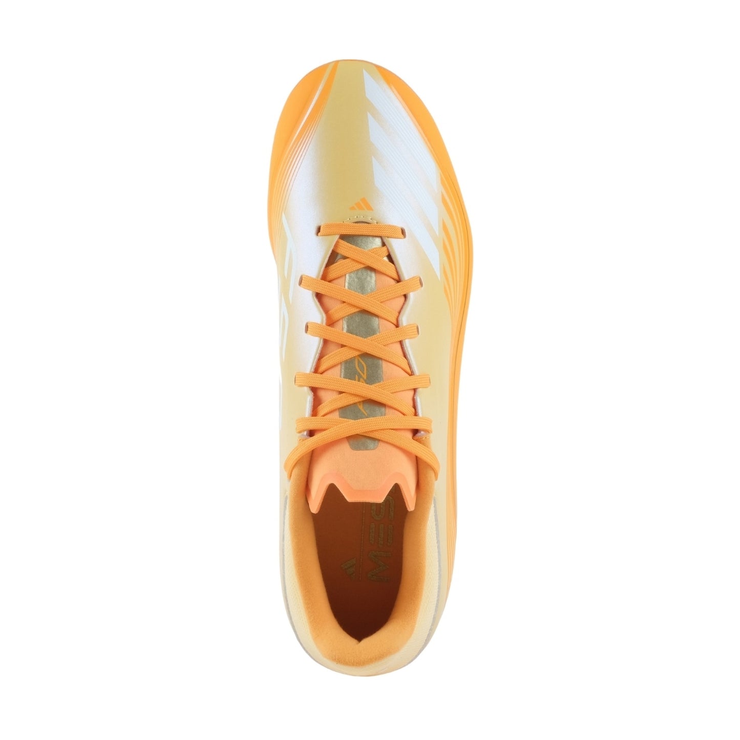 adidas F50 League MESSI FG Firm Ground Soccer Cleats - Ice Tangarine/ Gold Met/ Pure Tangarine