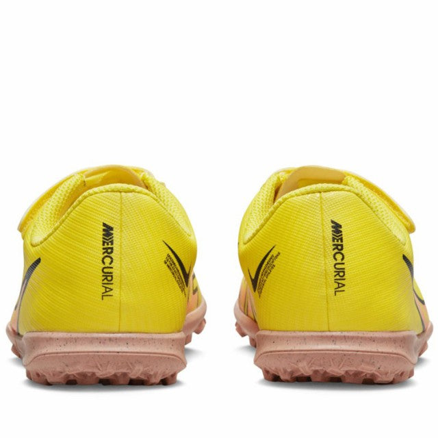 Nike Junior Mercurial Vapor 15 Club TF Turf PS (V) Soccer Cleat -Yellow Strike/Sunset Glow