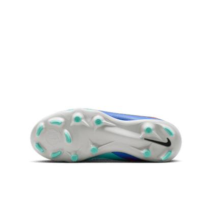 Nike United Junior Phantom 6 High Academy FG Firm Ground Soccer Cleat - Pistachio Frost/Hyper Orange