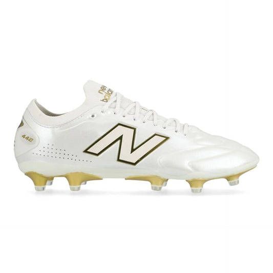 New Balance 442 Elite Knit FG/MG Firm Ground V3 First Edition Soccer Shoes- White/ Silver/ Black (Copy)