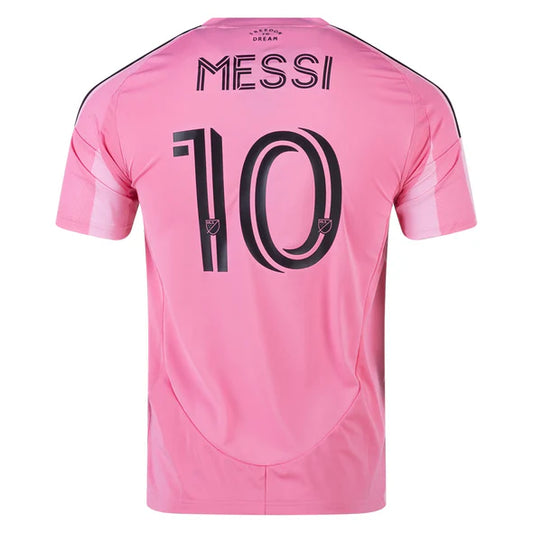 Youth's adidas Replica Inter Miami Home Jersey with Messi 2025-2026