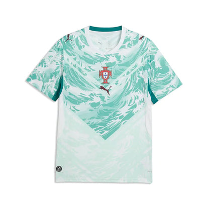 Men's Authentic Puma Portugal Away Jersey 2026 - Puma White/ Green Lagoon