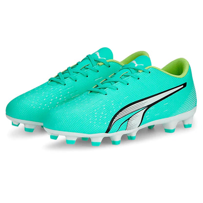 Puma Junior Ultra Play FG Firm Ground Shoes - Peppermint-white-fast yellow