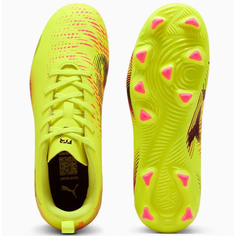 Future 8 Play FG/AG Firm Ground/ Artificial Ground Soccer Shoes Jr - Yellow Alert-Puma Black-Sun Struck