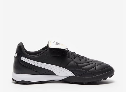Puma KING Top Turf Soccer Shoes - Black/ White/ Gold