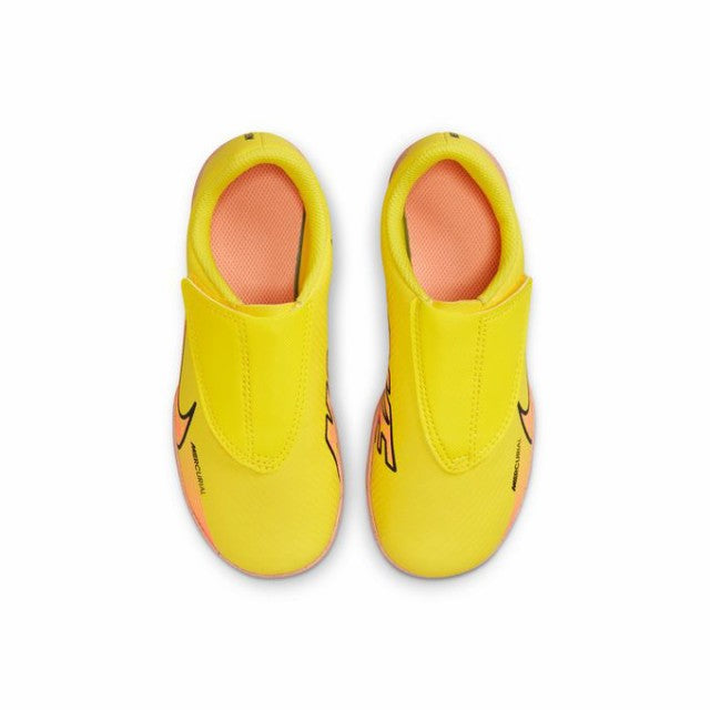Nike Junior Mercurial Vapor 15 Club TF Turf PS (V) Soccer Cleat -Yellow Strike/Sunset Glow