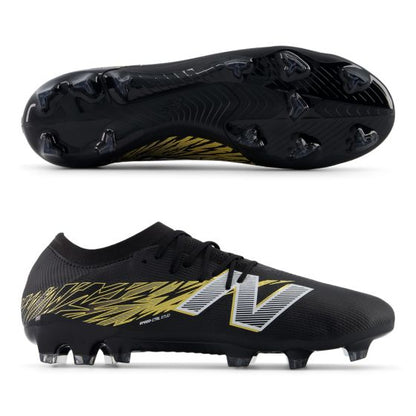 New Balance Furon Elite V8 FG/MG Firm Ground Soccer Shoes- Black/ White/ Gold