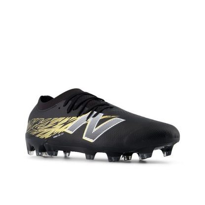 New Balance Furon Elite V8 FG/MG Firm Ground Soccer Shoes- Black/ White/ Gold